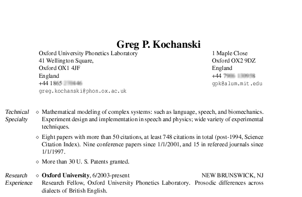 examples of resume. The other files are examples.